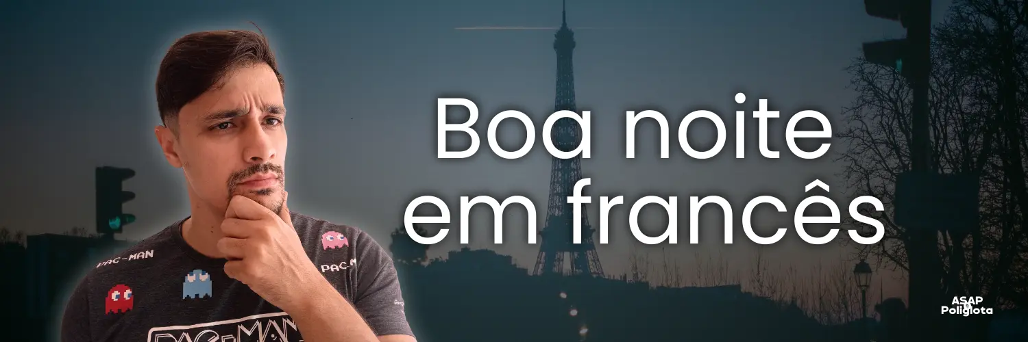 boa noite em francês banner